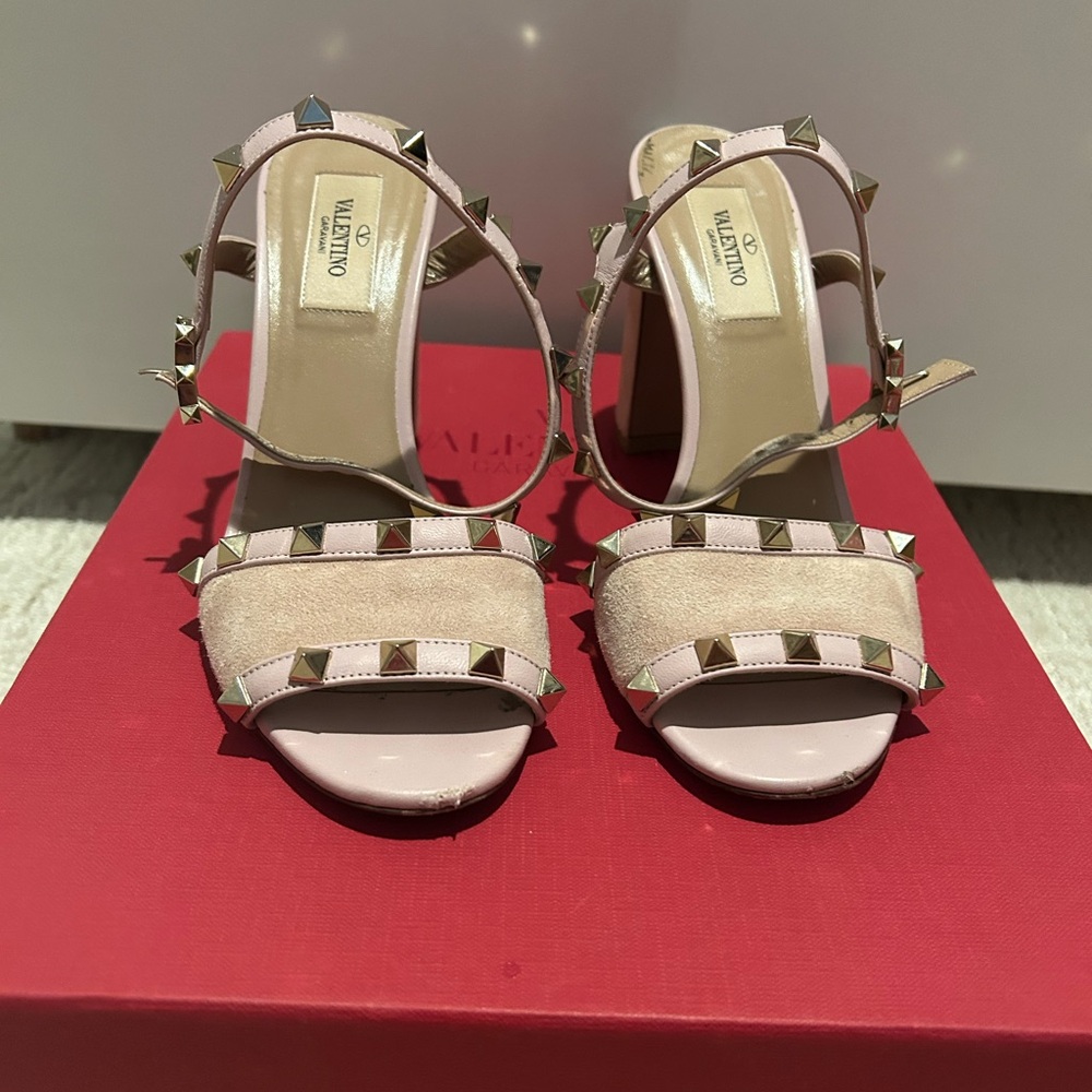 Valentino Rockstud Ankle Strap Heels